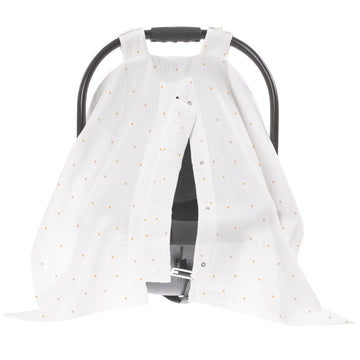 UV Protected Stars 100% Cotton Muslin Snap Stroller Cover (UPF 30+)