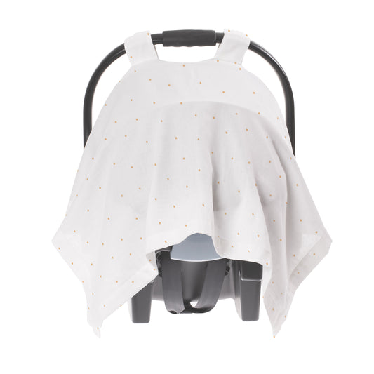 Stars Kinderwagenbezug aus 100 % Baumwollmusselin mit Druckknopf und UV-Schutz (LSF 30+)