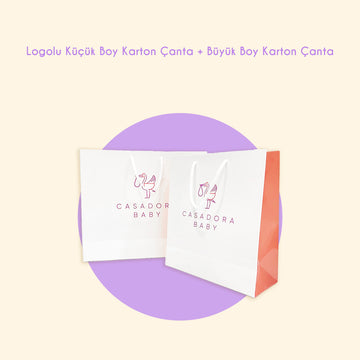Casadora Baby Logo Großes und mittleres 2-teiliges Kartontaschen-Set -
