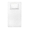 Astra Spannbettlaken-Set, 100 % Bio-Baumwolle, Satin, 120 x 200 cm + 50 x 70 cm