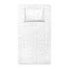 Dino Spannbettlaken-Set aus 100 % Bio-Baumwollsatin – 140 x 200 x 30 + 50 x 70 cm
