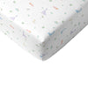 Dino Spannbettlaken-Set aus 100 % Bio-Baumwollsatin – 140 x 200 x 30 + 50 x 70 cm