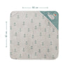 Handtuchset mit Walmuster-Stickerei – 70 x 140 cm + 80 x 80 cm