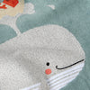 Handtuchset mit Walmuster-Stickerei – 70 x 140 cm + 80 x 80 cm