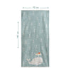 Handtuchset mit Walmuster-Stickerei – 70 x 140 cm + 80 x 80 cm