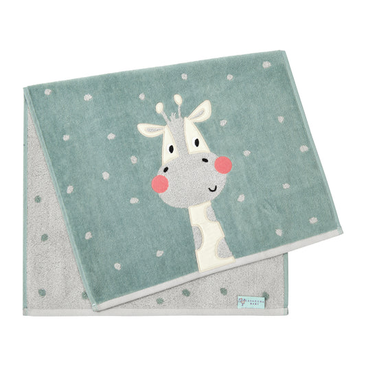 Velourshandtuch mit Giraffenmuster – 50 x 90 cm