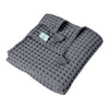 100% Organic Cotton Single Waffle Pique Blanket - Dark Gray - 160 x 220 cm