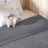 100% Organic Cotton Single Waffle Pique Blanket - Dark Gray - 160 x 220 cm