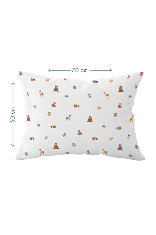 Forest Amigos %100 Pamuk Penye Yastık Kılıfı- 50x70 cm