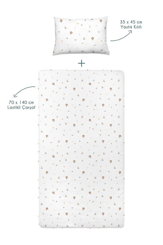Simba Saten Çarşaf Seti - 70x140x20+35x45cm