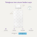 Dino %100 Organik Pamuk Saten Çocuk Lastikli Çarşaf Seti 120 x 200 cm