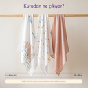 Oli %100 Organik Pamuk 3'lü Müslin Örtü Seti 55 x 55 cm