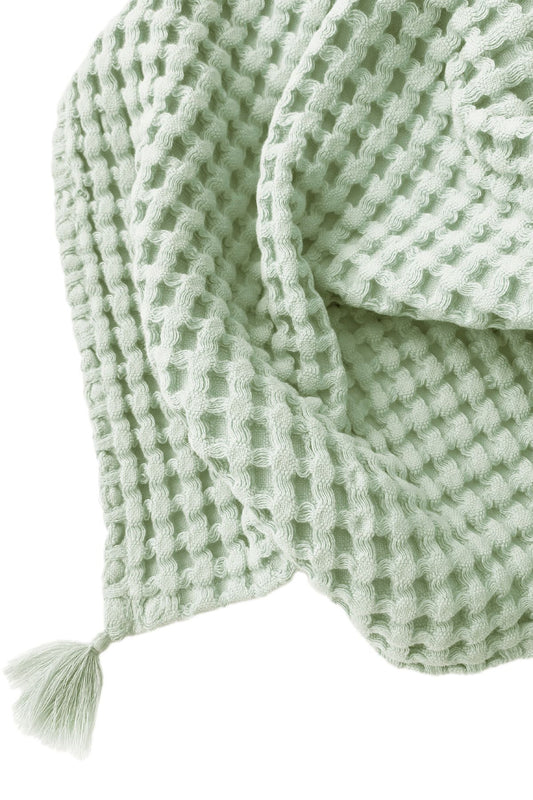 %100 Pamuk Tek Kısılık Waffle Pıke- MINT