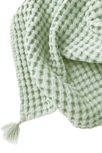 %100 Pamuk Tek Kısılık Waffle Pıke- MINT