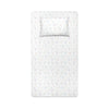 Dino 100% Cotton Satin Baby Fitted Sheet Set - 100x200 cm + 50x70 cm