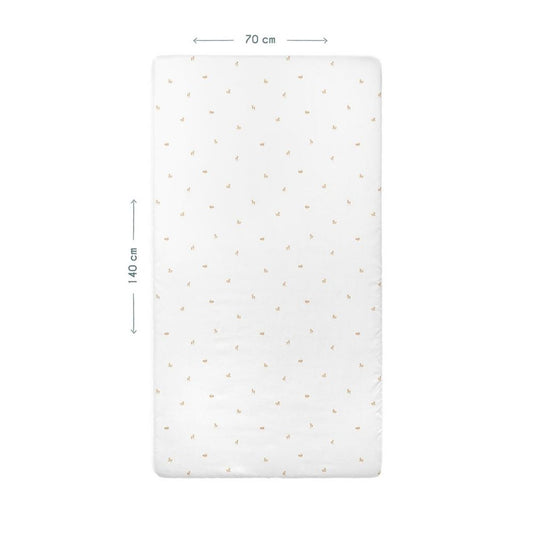 Gazelle 100% Cotton Satin Baby Fitted Sheet - 70x140 cm