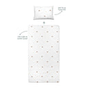 Happy Tony 100% Organic Cotton Kids' Fitted Sheet Set 100 x 200 cm