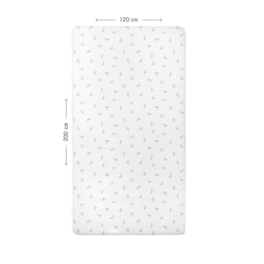 Astra 100% Cotton Satin Fitted Sheet - 120x200x30cm