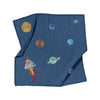 Space Planet %100 Pamuk Organik Müslin Örtü Seti (70x70 cm 3'lü)