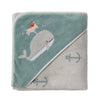 Whale Pattern Embroidered Towel Swaddle - 80x80cm