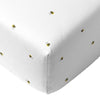 Happy Bee 100% Cotton Satin Baby Fitted Sheet - 70 x 140 cm