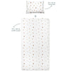 Forest Amigos 100% Cotton Combed Baby Fitted Sheet Set - 70x140x20 cm + 35x45 cm