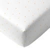 Stars 100% Cotton Satin Baby Fitted Sheet Set - 100x200 cm + 50x70 cm