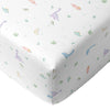 Dino 100% Cotton Satin Baby Fitted Sheet Set - 100x200 cm + 50x70 cm