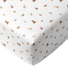 Forest Amigos 100% Cotton Combed Baby Fitted Sheet Set - 70x140x20 cm + 35x45 cm