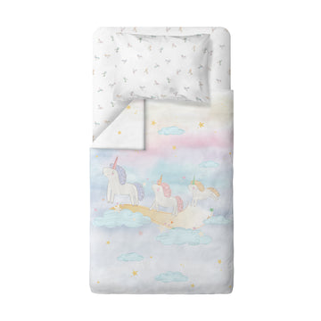 Astra 100% Organic Cotton Satin Single Children's Duvet Cover Set