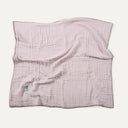 %100 Organik Pamuk Timsah Nakışlı Çoban Dikişli Müslin Battaniye 100 x 100 cm