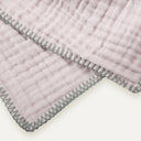 %100 Organik Pamuk Kirpi Nakışlı Çoban Dikişli Müslin Battaniye 100 x 100 cm