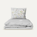 Atlas Grey 100% Organic Cotton Single Children's Duvet Cover Set 100 x 200 cm