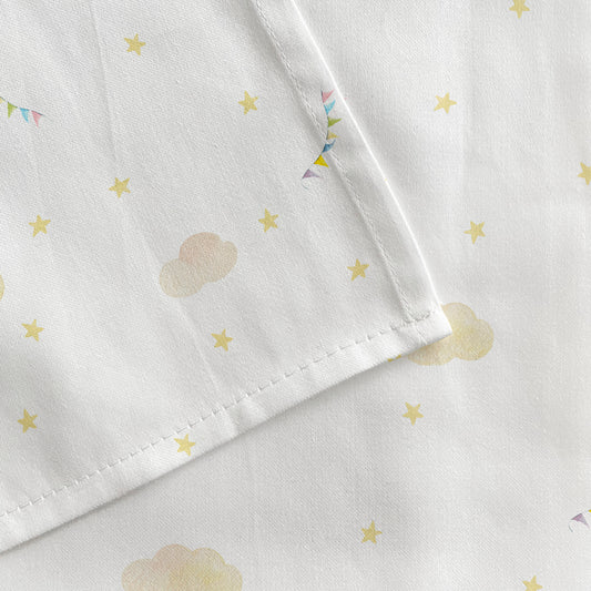 Baloon 100% Organic Cotton Satin Baby Bedding Set