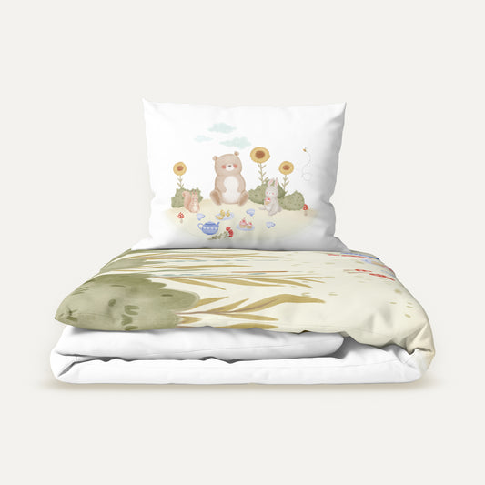 Moni 100% Organic Cotton, Satin Baby Bedding Set