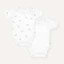Aqua %100 Organik Pamuk 2'li Kısa Kollu Bebek Body Seti