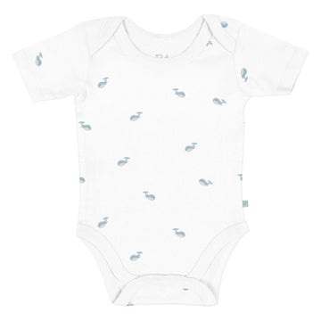 Aqua 100% Organic Cotton Baby Bodysuit
