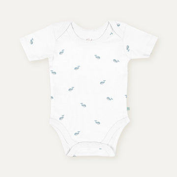 Aqua 100% Organic Cotton Baby Bodysuit