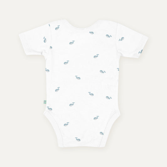 Aqua 100% Organic Cotton Baby Bodysuit