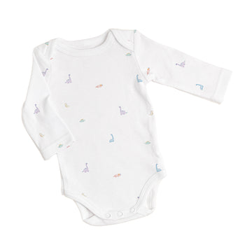 Dino 100% Organik Pamuk Uzun Kollu Bebek Body