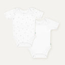 Feather 100% Organic Cotton 2-Piece Short-Sleeve Baby Bodysuit Set