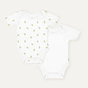 Avocado %100 Organik Pamuk 2'li Kısa Kollu Bebek Body Seti