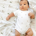 Moni 100% Organic Cotton 2-Piece Short-Sleeve Baby Bodysuit Set