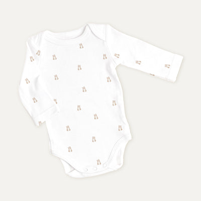 Moni 100% Organic Cotton Long-Sleeve Baby Bodysuit