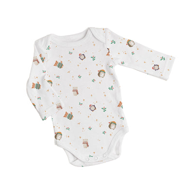 Festive 100% Organic Cotton Short-Sleeved Baby Bodysuit