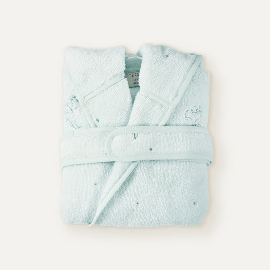 Boubou Nakışlı %100 Organik Pamuk Bebek / Çocuk Bornozu