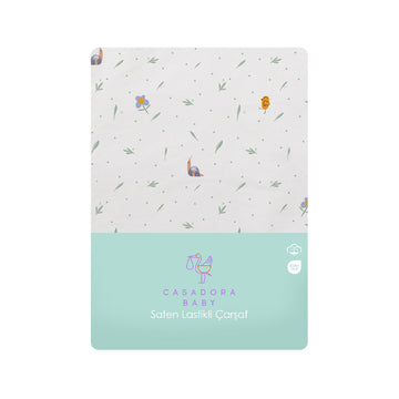 Tiny %100 Organik Pamuk Saten Bebek Çarşafı - 100x200x30