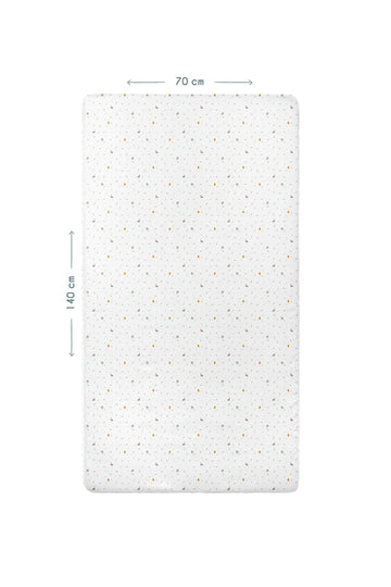 Tiny 100% Organik Pamuk Saten Bebek Lastikli Çarşafı - 70x140 cm
