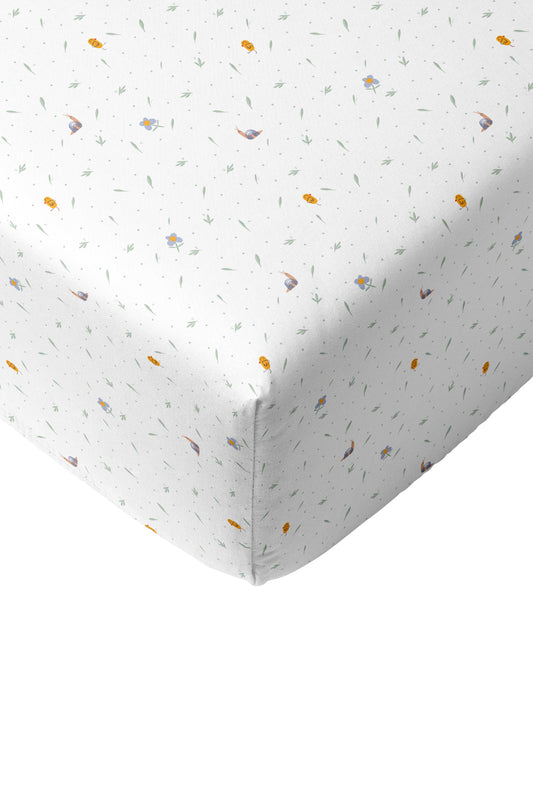 Tiny 100% Organik Pamuk Saten Bebek Lastikli Çarşafı - 70x140 cm