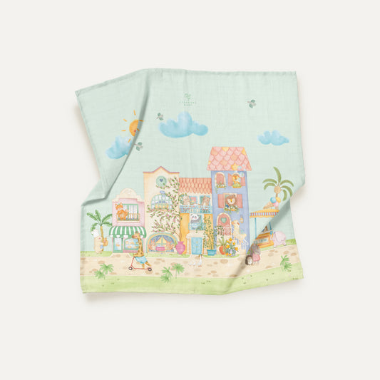 Dolce Villa %100 Organik Pamuk  Müslin Örtü - 100x100cm